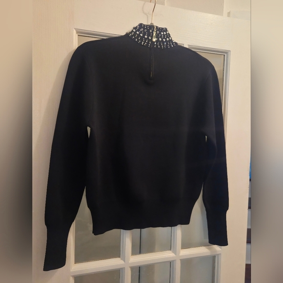 Aleeza Chic Black Turtleneck Sweater Majestic & Beaded - Picture 7 of 10